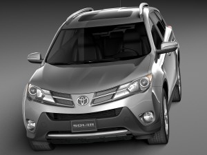 Toyota RAV4 2015 Lowpoly 3D Модель