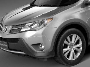 Toyota RAV4 2015 Lowpoly 3D Модель