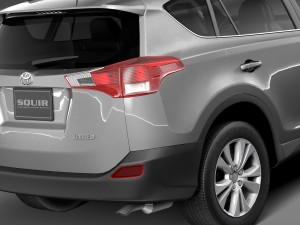 Toyota RAV4 2015 Lowpoly 3D Модель