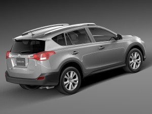 Toyota RAV4 2015 Lowpoly 3D Модель
