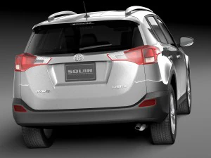 Toyota RAV4 2015 Lowpoly 3D Model