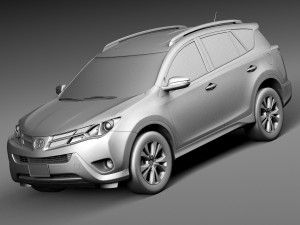 Toyota RAV4 2015 Lowpoly 3D Модель