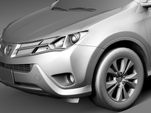 Toyota RAV4 2015 Lowpoly 3D Модель