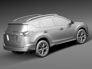 Toyota RAV4 2015 Lowpoly 3D Модель