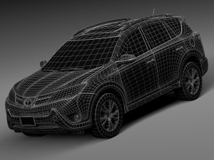 Toyota RAV4 2015 Lowpoly 3D Модель