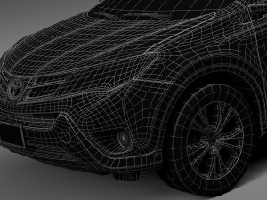 Toyota RAV4 2015 Lowpoly 3D Модель