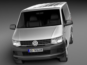 Volkswagen Transporter Panel Van T6 2016 Lowpoly 3D Model