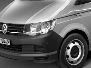 Volkswagen Transporter Panel Van T6 2016 Lowpoly 3D Model