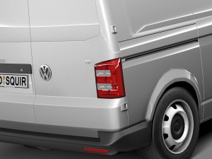 Volkswagen Transporter Panel Van T6 2016 Lowpoly 3D Model
