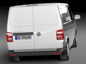 Volkswagen Transporter Panel Van T6 2016 Lowpoly 3D Model