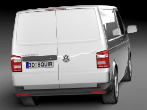 Volkswagen Transporter Panel Van T6 2016 Lowpoly 3D Model