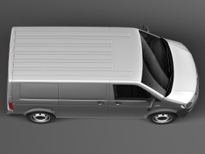 Volkswagen Transporter Panel Van T6 2016 Lowpoly 3D Model