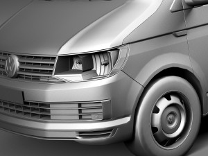 Volkswagen Transporter Panel Van T6 2016 Lowpoly 3D Model