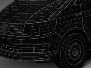 Volkswagen Transporter Panel Van T6 2016 Lowpoly 3D Model