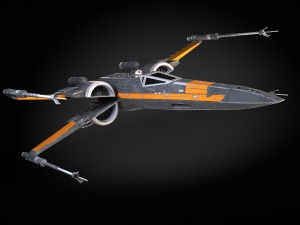 Star Wars X-wing Fighter Black with Interior 3D 模型
