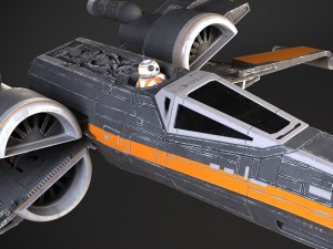 Star Wars X-wing Fighter Black with Interior 3D Model