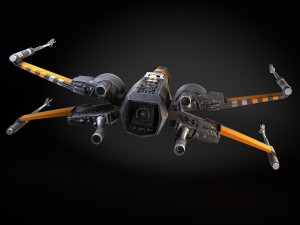 Star Wars X-wing Fighter Black with Interior 3D Model