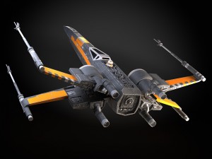 Star Wars X-wing Fighter Black with Interior 3D Model
