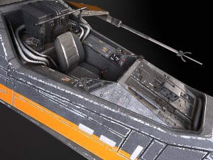 Star Wars X-wing Fighter Black with Interior 3D Model