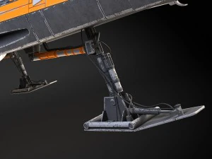 Star Wars X-wing Fighter Black with Interior 3D Model