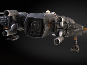 Star Wars X-wing Fighter Black with Interior 3D Model