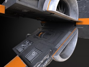 Star Wars X-wing Fighter Black with Interior 3D Model