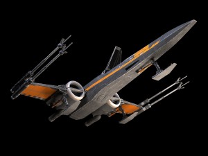 Star Wars X-wing Fighter Black with Interior 3D Model