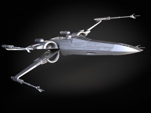 Star Wars X-wing Fighter Black with Interior 3D Model