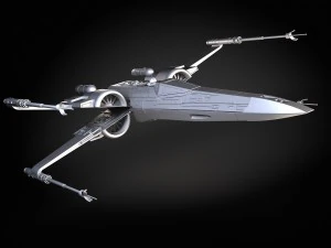 Star Wars X-wing Fighter Black with Interior 3D Model
