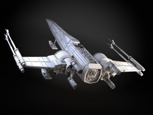 Star Wars X-wing Fighter Black with Interior 3D Model