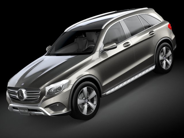 Mercedes-Benz GLC 2016 Lowpoly Modello 3D .c4d .max .obj .3ds .fbx .stl .blend 