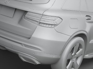Mercedes-Benz GLC 2016 Lowpoly Modello 3D