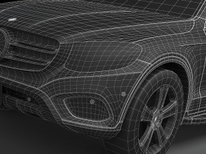 Mercedes-Benz GLC 2016 Lowpoly Modello 3D