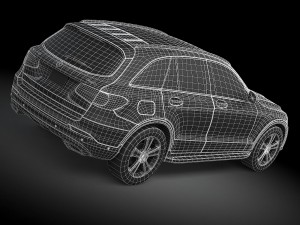 Mercedes-Benz GLC 2016 Lowpoly Modello 3D