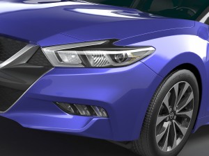 Nissan Maxima 2016 Lowpoly 3D Модель