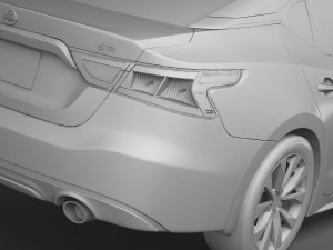 Nissan Maxima 2016 Lowpoly 3D Модель
