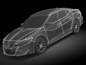 Nissan Maxima 2016 Lowpoly 3D Модель
