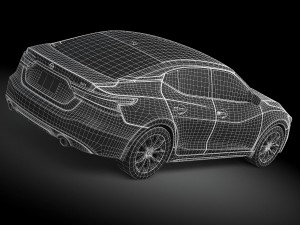 Nissan Maxima 2016 Lowpoly 3D Модель