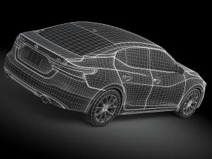 Nissan Maxima 2016 Lowpoly 3D Model
