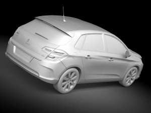 Citroen C4 2015 3D Model