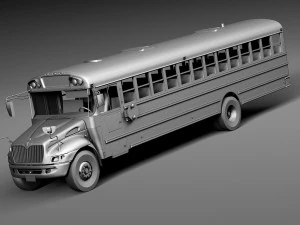 IC CE Series Schoolbus 2015 Lowpoly 3D Model