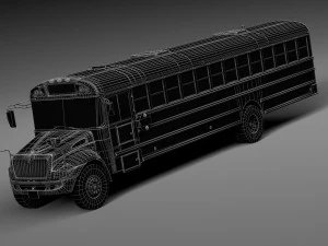 IC CE Series Schoolbus 2015 Lowpoly 3D Model