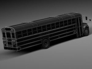 IC CE Series Schoolbus 2015 Lowpoly 3D 모델