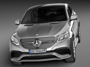Mercedes-Benz GLE 63 AMG Coupe 2016 Lowpoly 3D Модель