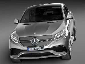 Mercedes-Benz GLE 63 AMG Coupe 2016 Lowpoly 3D Model