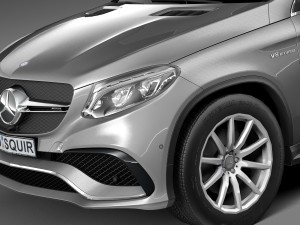 Mercedes-Benz GLE 63 AMG Coupe 2016 Lowpoly 3D Модель
