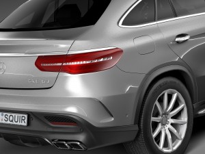 Mercedes-Benz GLE 63 AMG Coupe 2016 Lowpoly 3D Модель