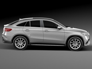 Mercedes-Benz GLE 63 AMG Coupe 2016 Lowpoly 3D Модель