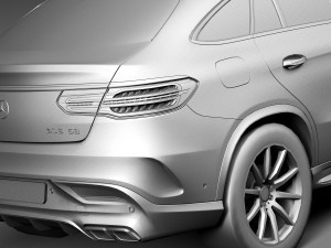 Mercedes-Benz GLE 63 AMG Coupe 2016 Lowpoly 3D Модель