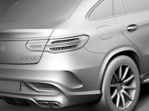Mercedes-Benz GLE 63 AMG Coupe 2016 Lowpoly 3D Model